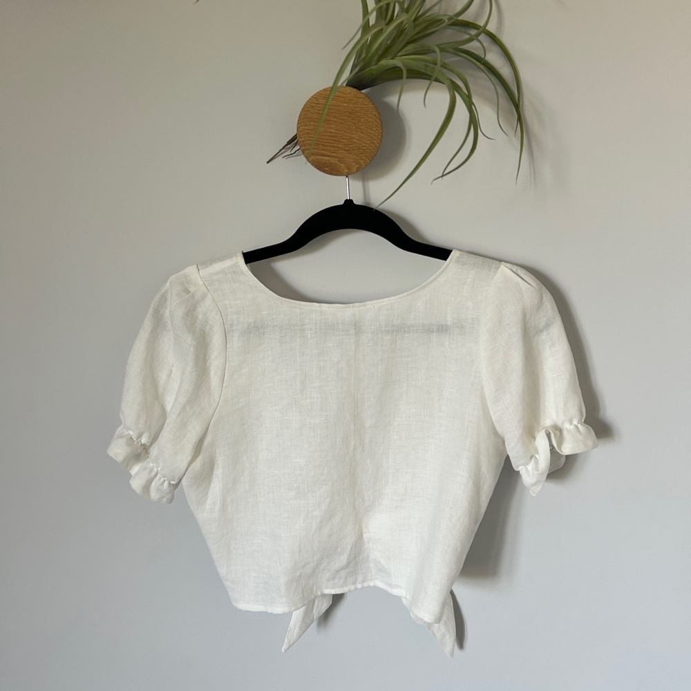 Modern Sunday Tie-front Blouse - Picture 6 of 6